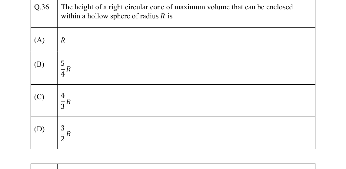 GATE 2022 AE question 36