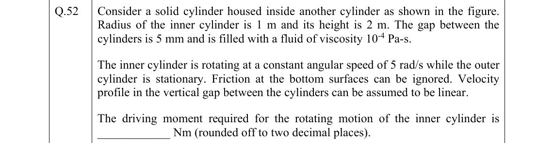 GATE AE Aerodynamics question, GATE 2022 Q.52