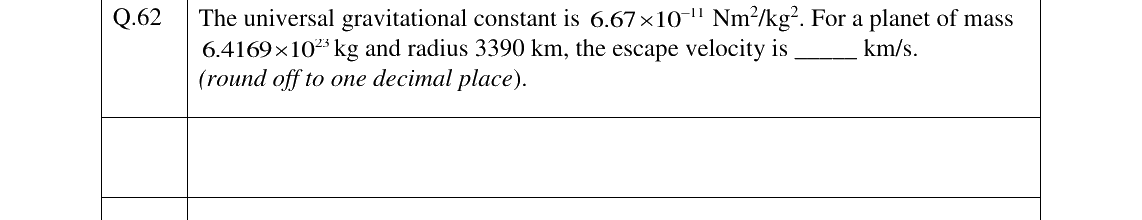 GATE AE Space Dynamics question, GATE 2023 Q.62