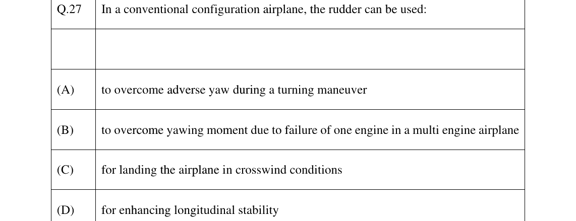 GATE 2024 AE question 27