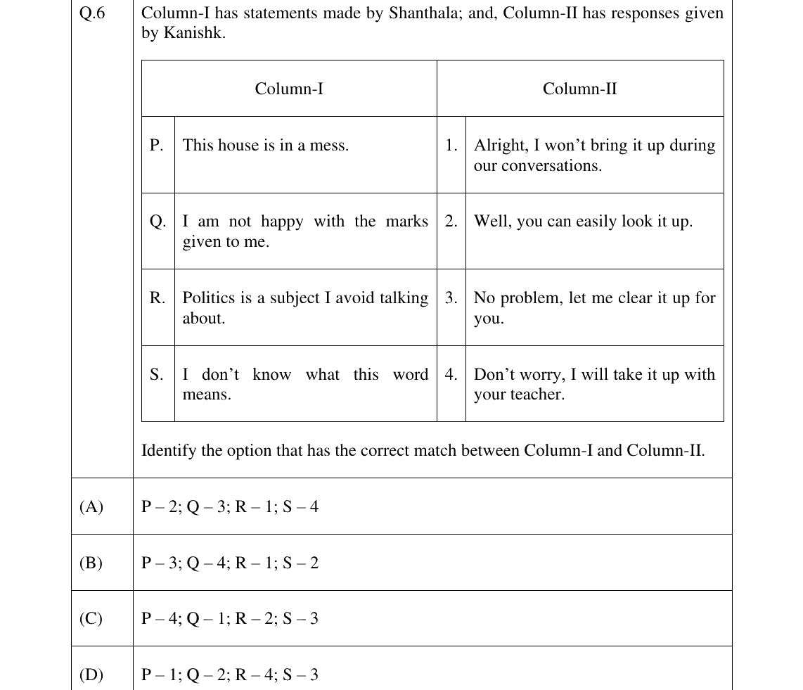 GATE 2025 AE question 6