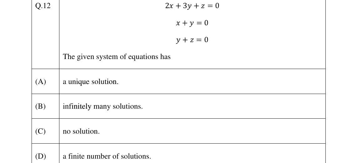 GATE 2025 AE question 12
