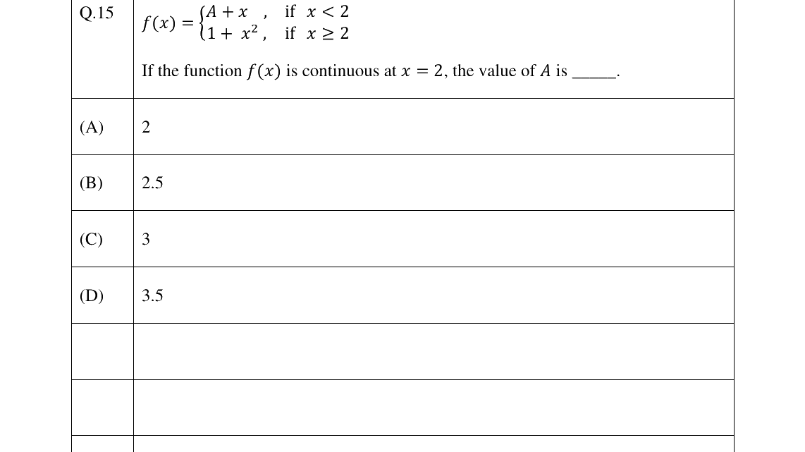 GATE 2025 AE question 15