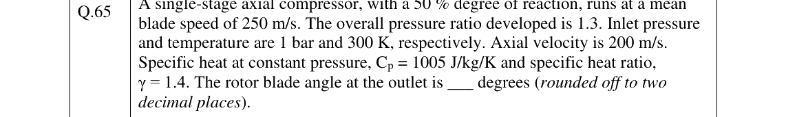 GATE 2025 AE question 65