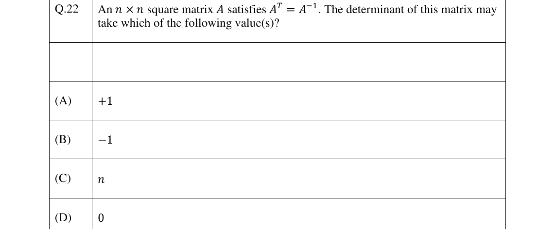 GATE 2026 AE question 22
