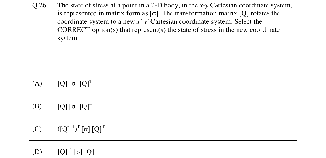 GATE 2026 AE question 26