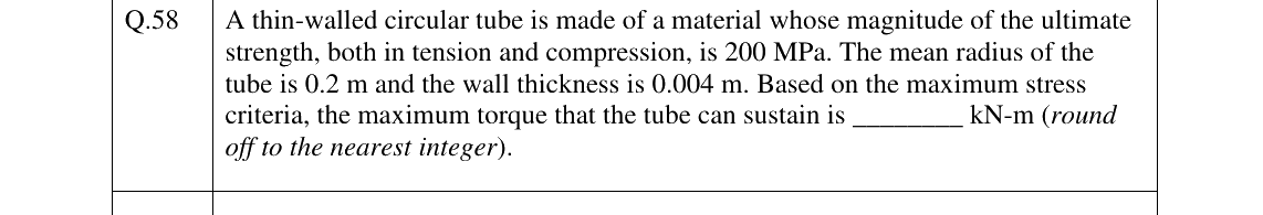 GATE 2026 AE question 58