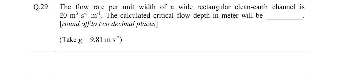 GATE 2022 AG question 29