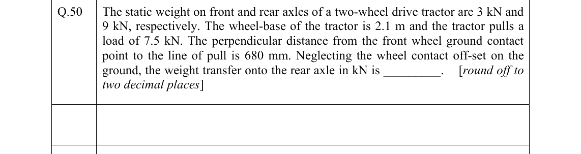 GATE 2022 AG question 50