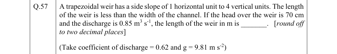 GATE 2022 AG question 57