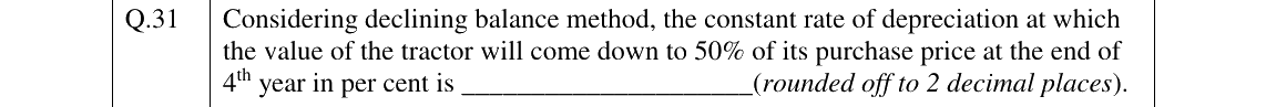 GATE 2023 AG question 31