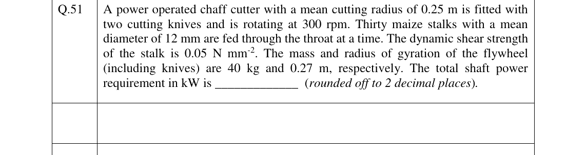 GATE 2023 AG question 51
