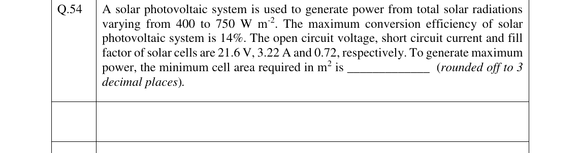 GATE 2023 AG question 54