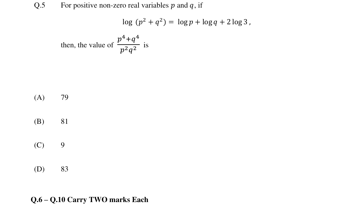 GATE 2024 AG question 5