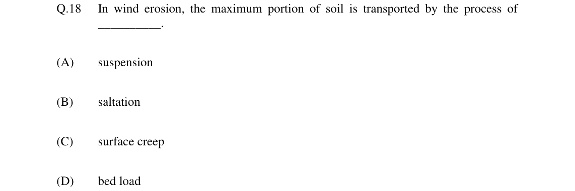 GATE 2024 AG question 18