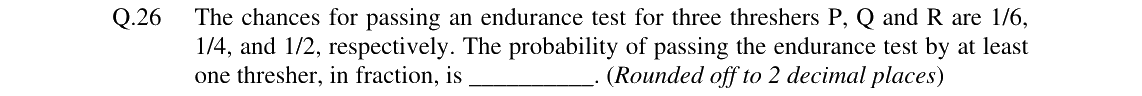 GATE 2024 AG question 26