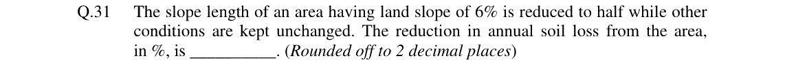 GATE 2024 AG question 31