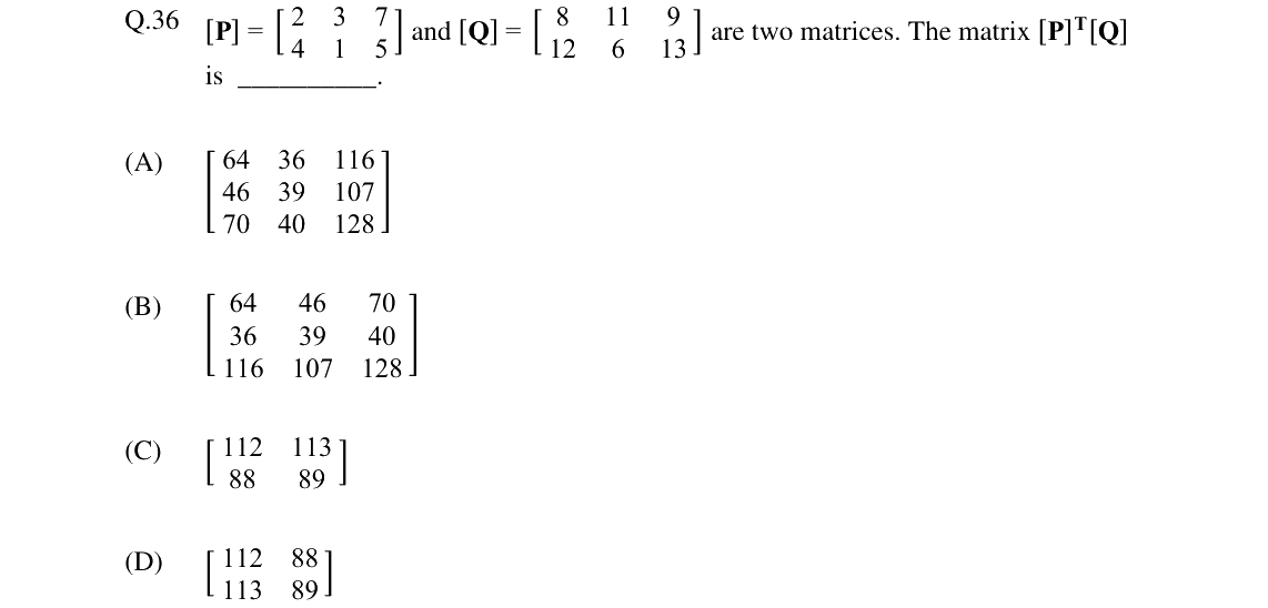 GATE 2024 AG question 36