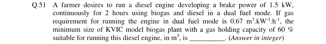 GATE 2024 AG question 51