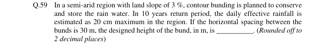 GATE 2024 AG question 59