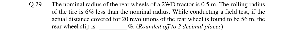 GATE 2025 AG question 29