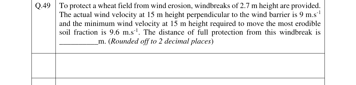GATE 2025 AG question 49