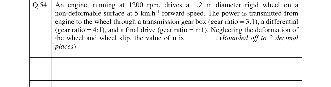 GATE 2025 AG question 54