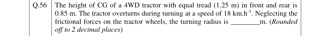 GATE 2025 AG question 56