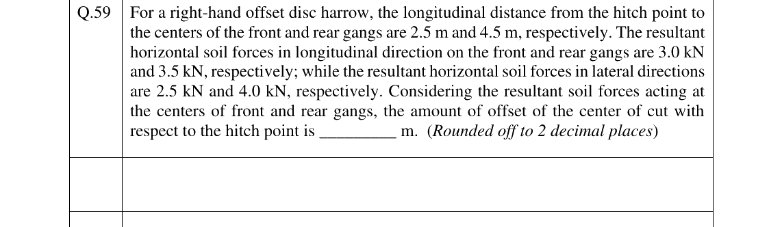 GATE 2025 AG question 59