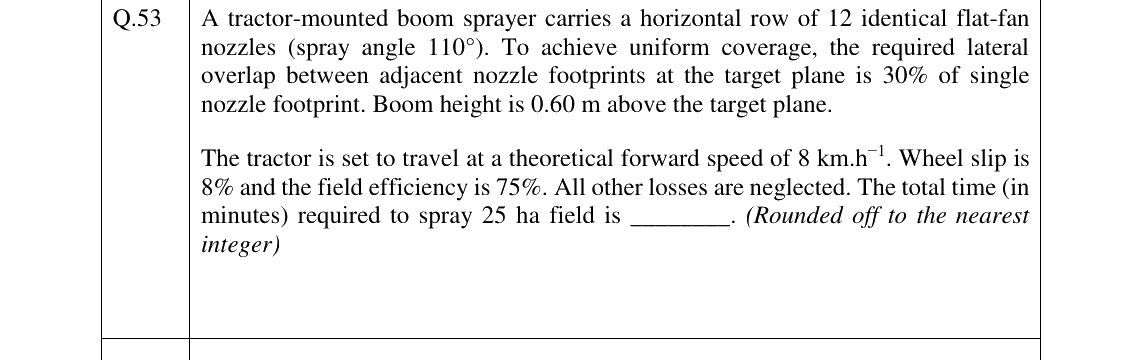 GATE 2026 AG question 53