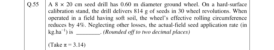 GATE 2026 AG question 55