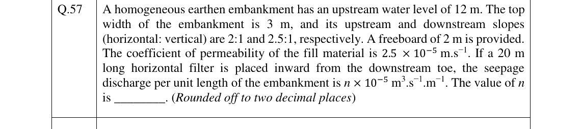 GATE 2026 AG question 57