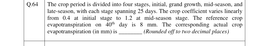 GATE 2026 AG question 64
