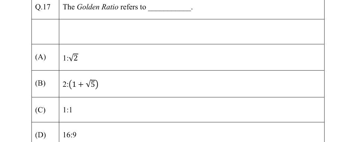 GATE 2022 AR question 17