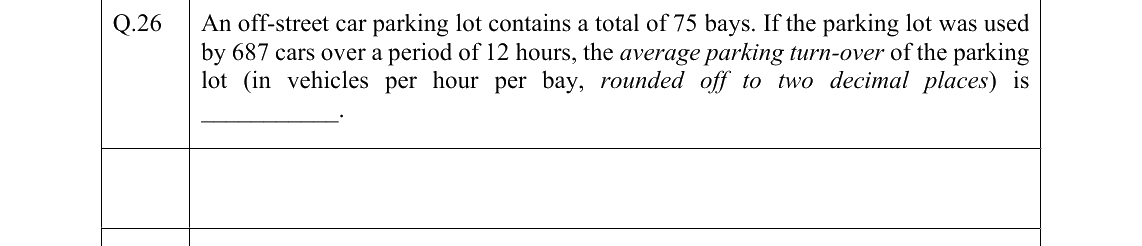 GATE 2022 AR question 26