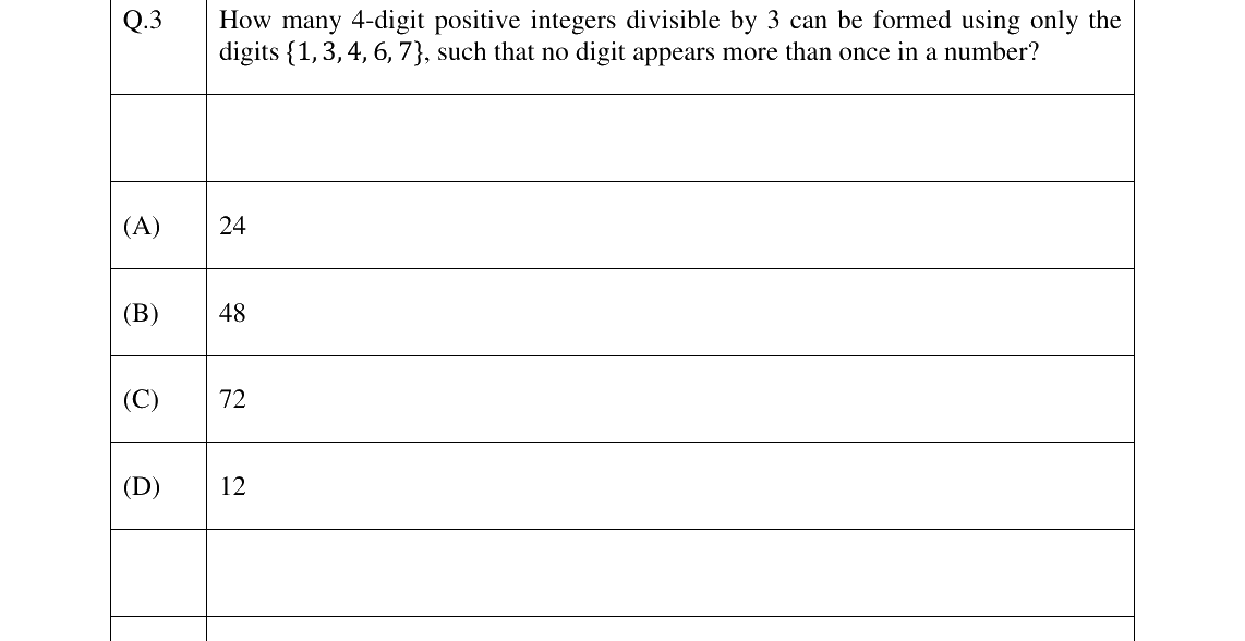 GATE 2024 AR question 3