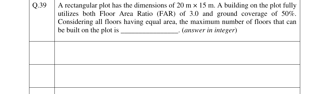 GATE 2025 AR question 39