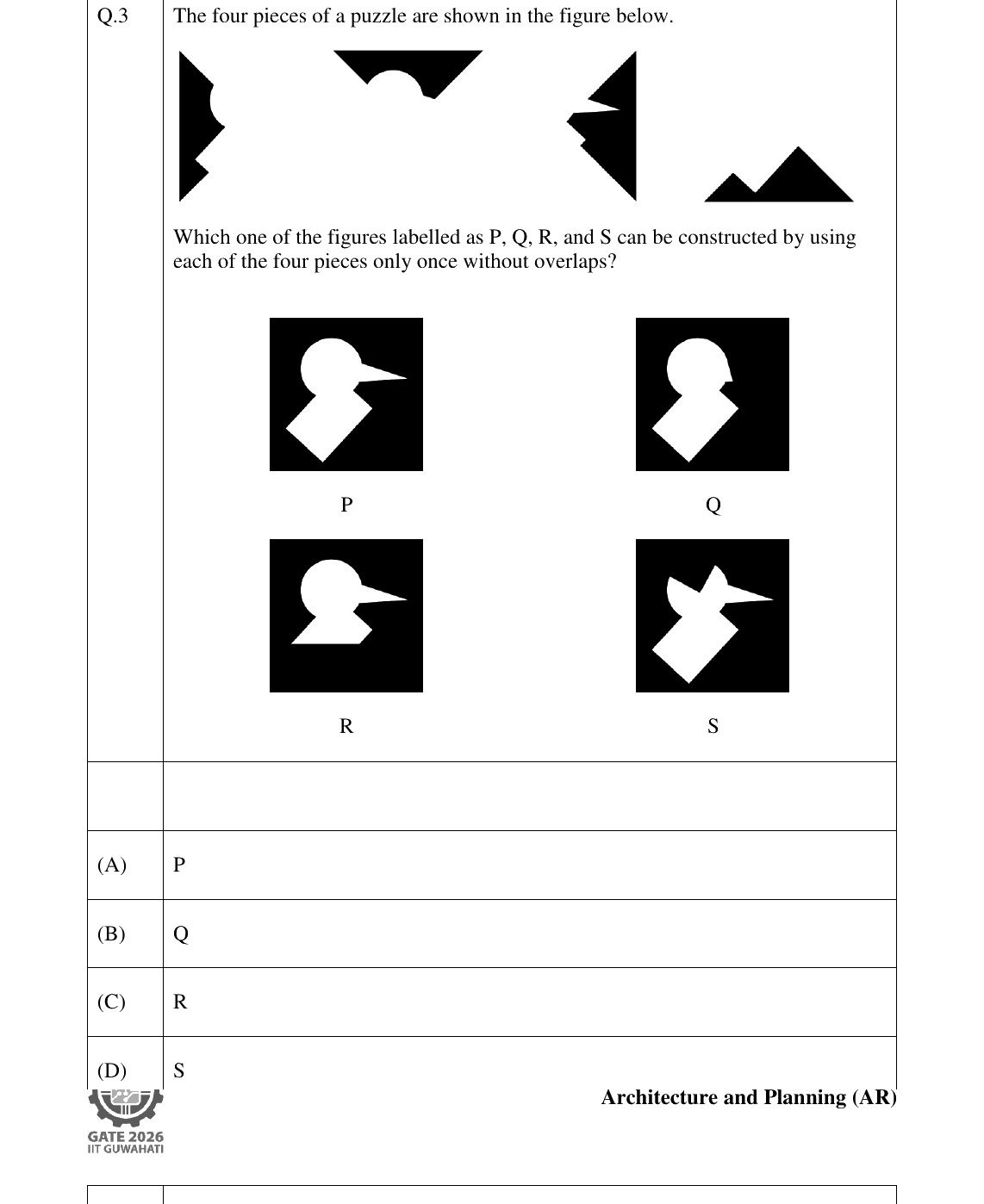 GATE 2026 AR question 3