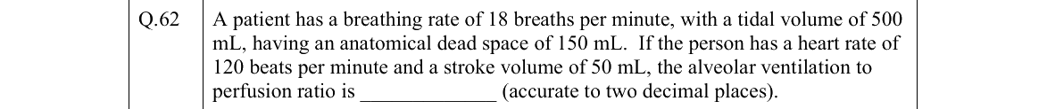 GATE 2022 BM question 62