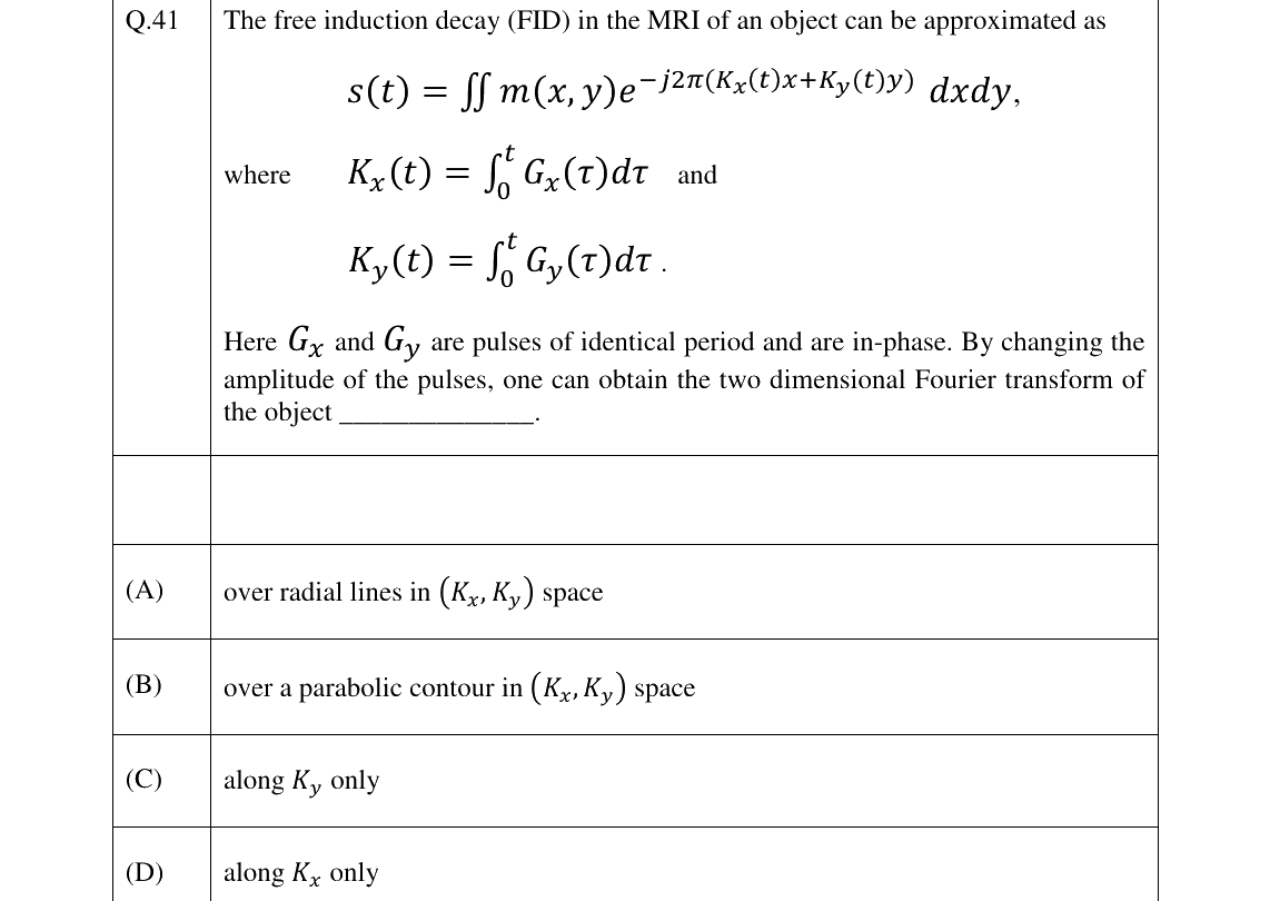 GATE 2023 BM question 41