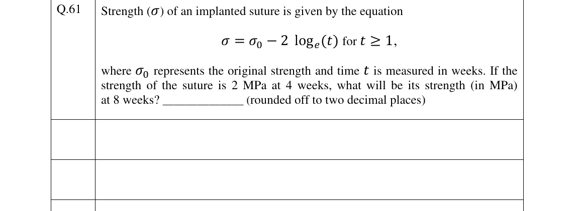 GATE 2025 BM question 61