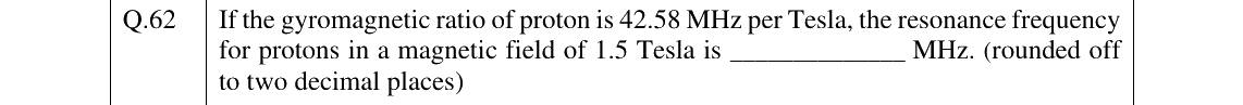 GATE 2025 BM question 62