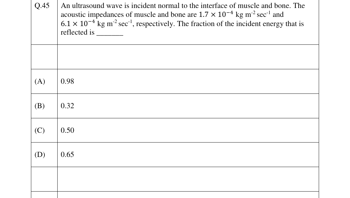 GATE 2026 BM question 45