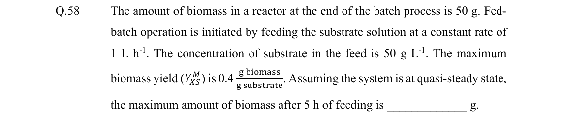GATE 2022 BT question 58