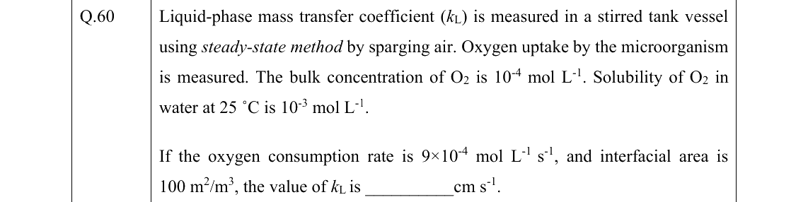 GATE 2022 BT question 60
