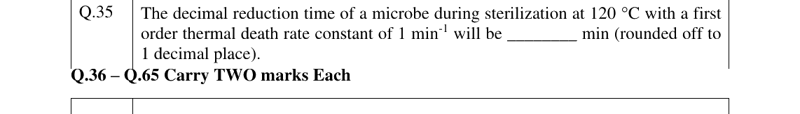 GATE 2024 BT question 35