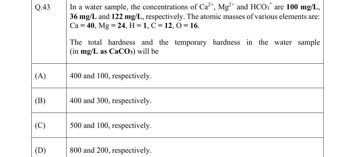 GATE 2022 CE question 43