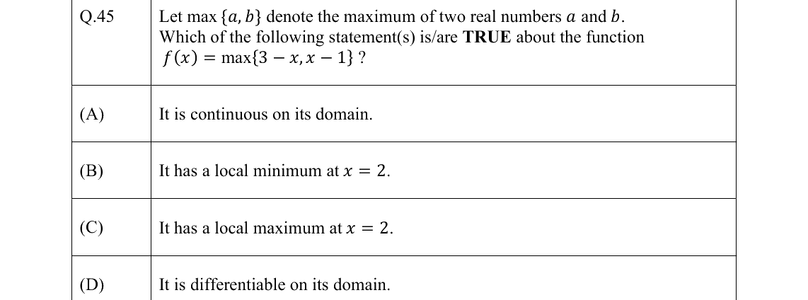 GATE 2022 CE question 45