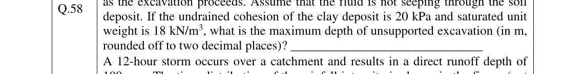 GATE 2023 CE question 58