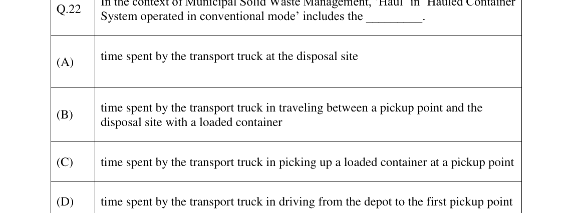 GATE 2023 CE question 22
